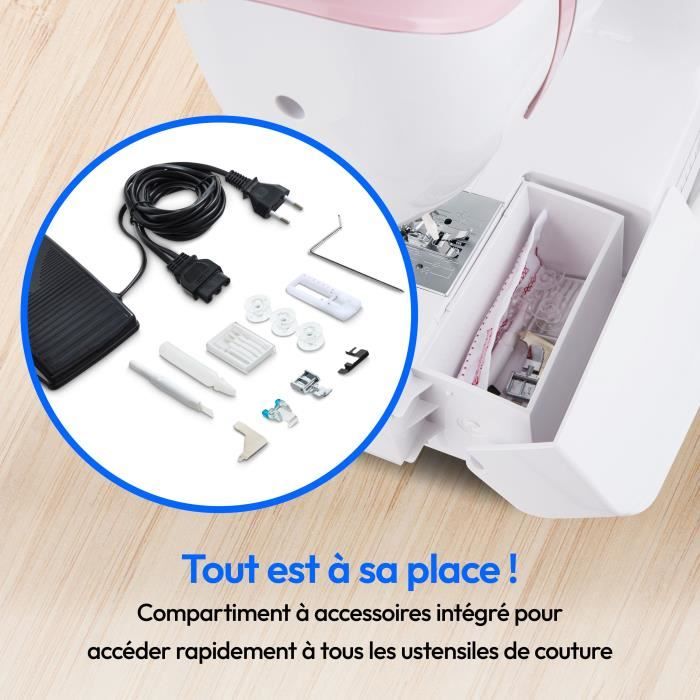 Sewing Machine - MEDION - SM 60 - 62W - 24 Stitches + Double Stitches - 700 rpm - LED - Pink