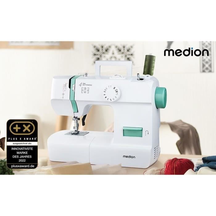 Sewing Machine - MEDION - SM 70 - 71W - 12 Stitches - 700 rpm  LED - Turquoise