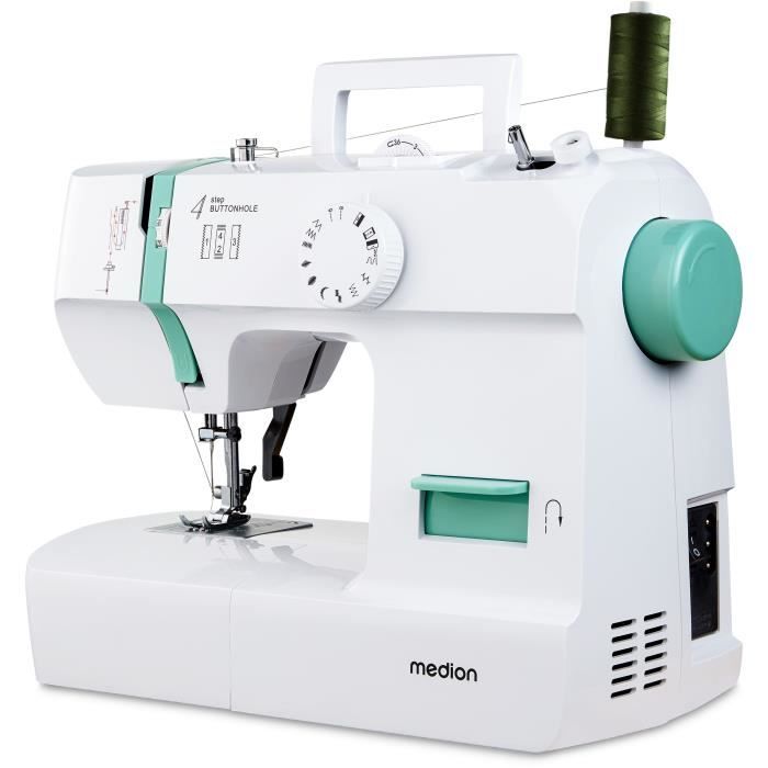 Sewing Machine - MEDION - SM 70 - 71W - 12 Stitches - 700 rpm  LED - Turquoise