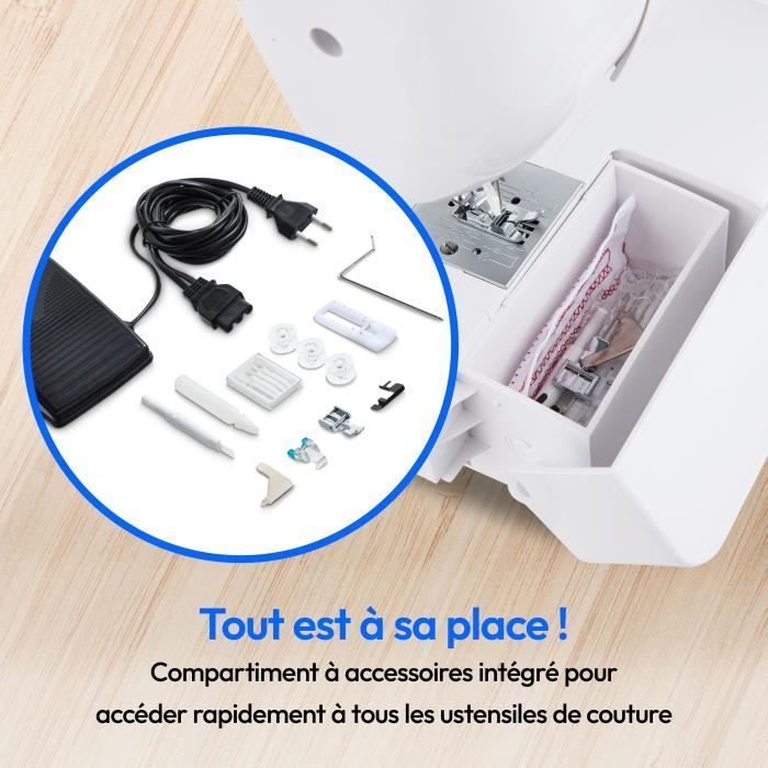 Sewing Machine - MEDION - SM 60 - 62W - 24 Stitches + Double Stitches - 700 rpm - LED - White