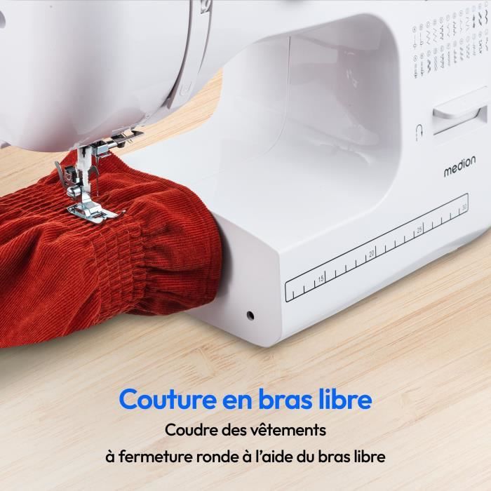 Sewing Machine - MEDION - SM 60 - 62W - 24 Stitches + Double Stitches - 700 rpm - LED - White