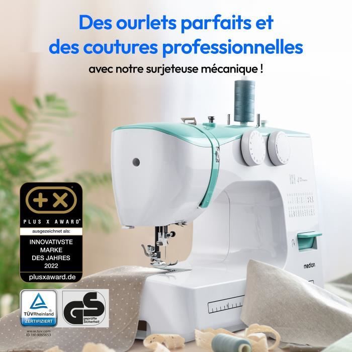 Sewing Machine - MEDION - SM 60 - 62W - 24 Stitches + Double Stitches - 700 rpm - LED - Turquoise