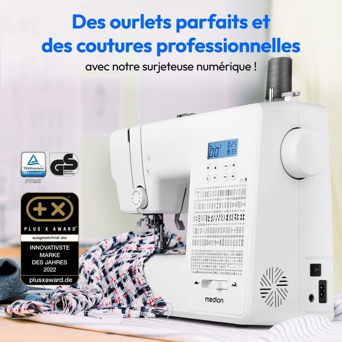 Digital Sewing Machine - MEDION - SD 36 - 38W - 270 Stitches - 700 rpm - LED - White