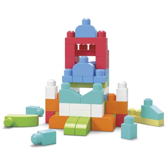 MEGABLOKS First Builders - Sac Medium Rose - 60 Blocs