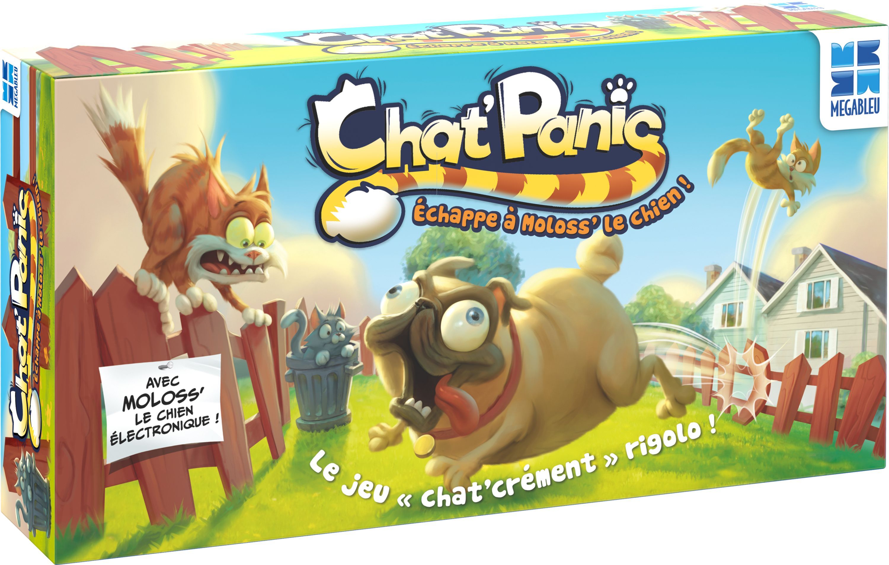 Board game - MEGABLEU - Chat'Panic - Move your cat forward, avoid the Moloss' dog