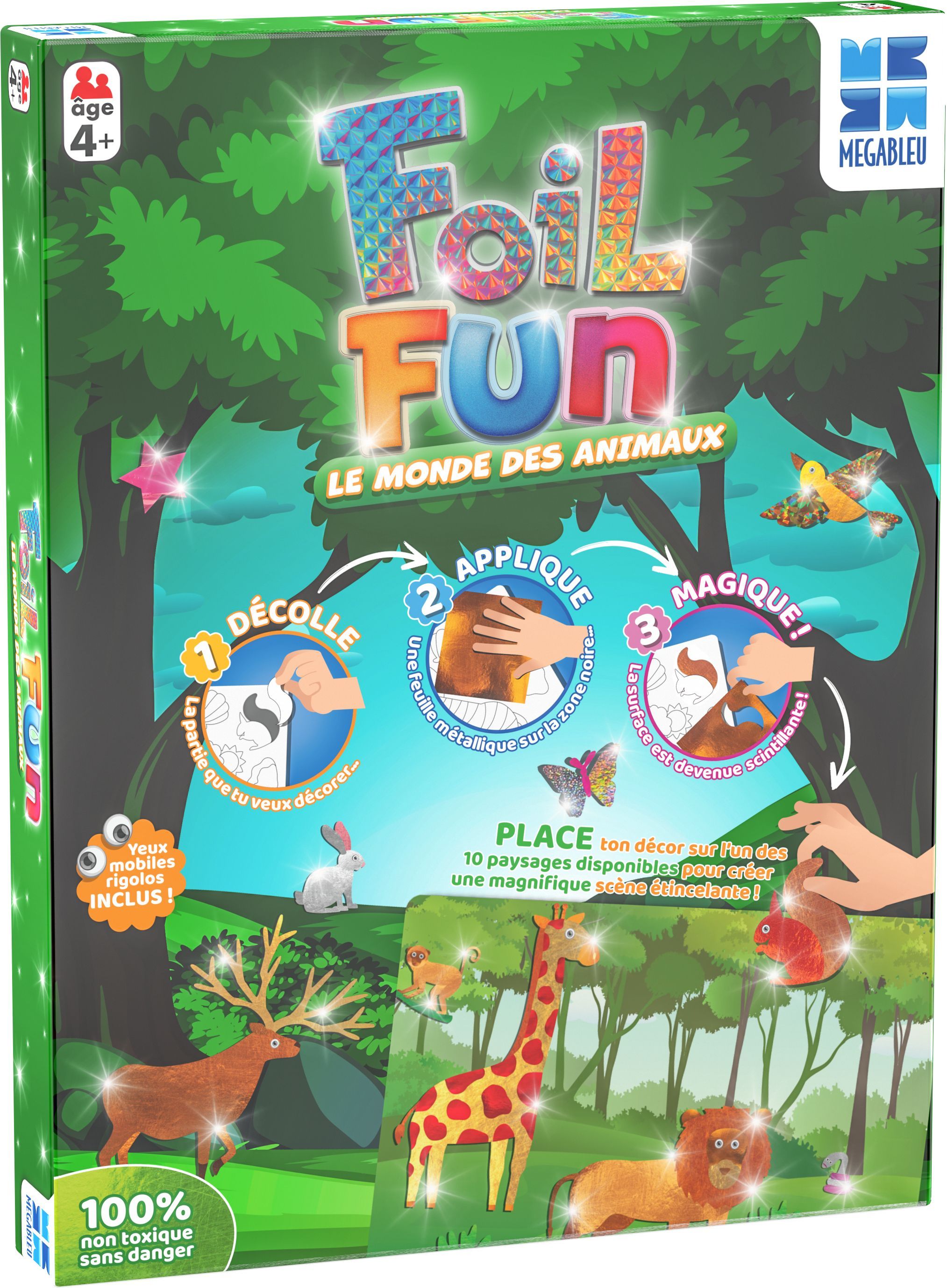 Creative activity - MEGABLEU - Foil Fun - Animal Kingdom - easy to create magical works