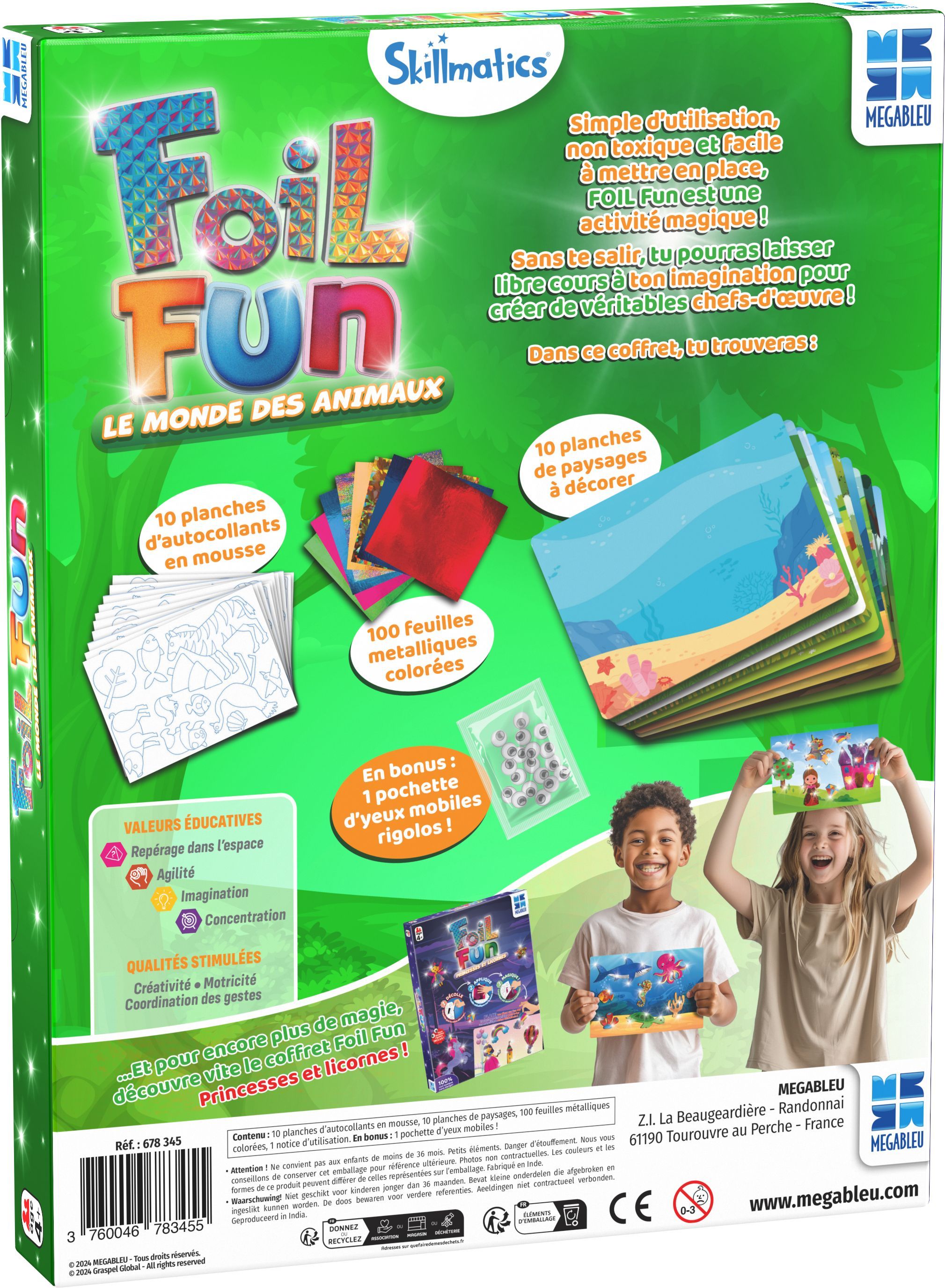 Creative activity - MEGABLEU - Foil Fun - Animal Kingdom - easy to create magical works