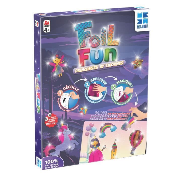 Creative activity - MEGABLEU - Foil Fun - Princesses and Unicorns - Create works of art without getting dirty