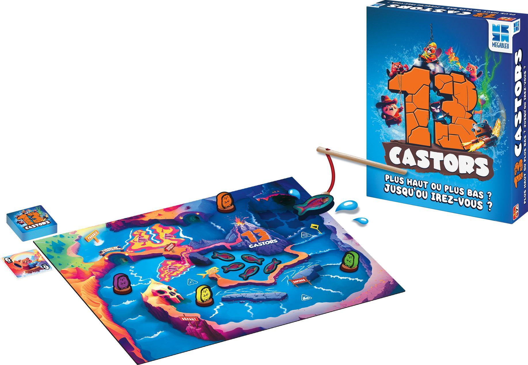 Board game - MEGABLEU - 13 Beavers - Beaver race with predictions and bonuses
