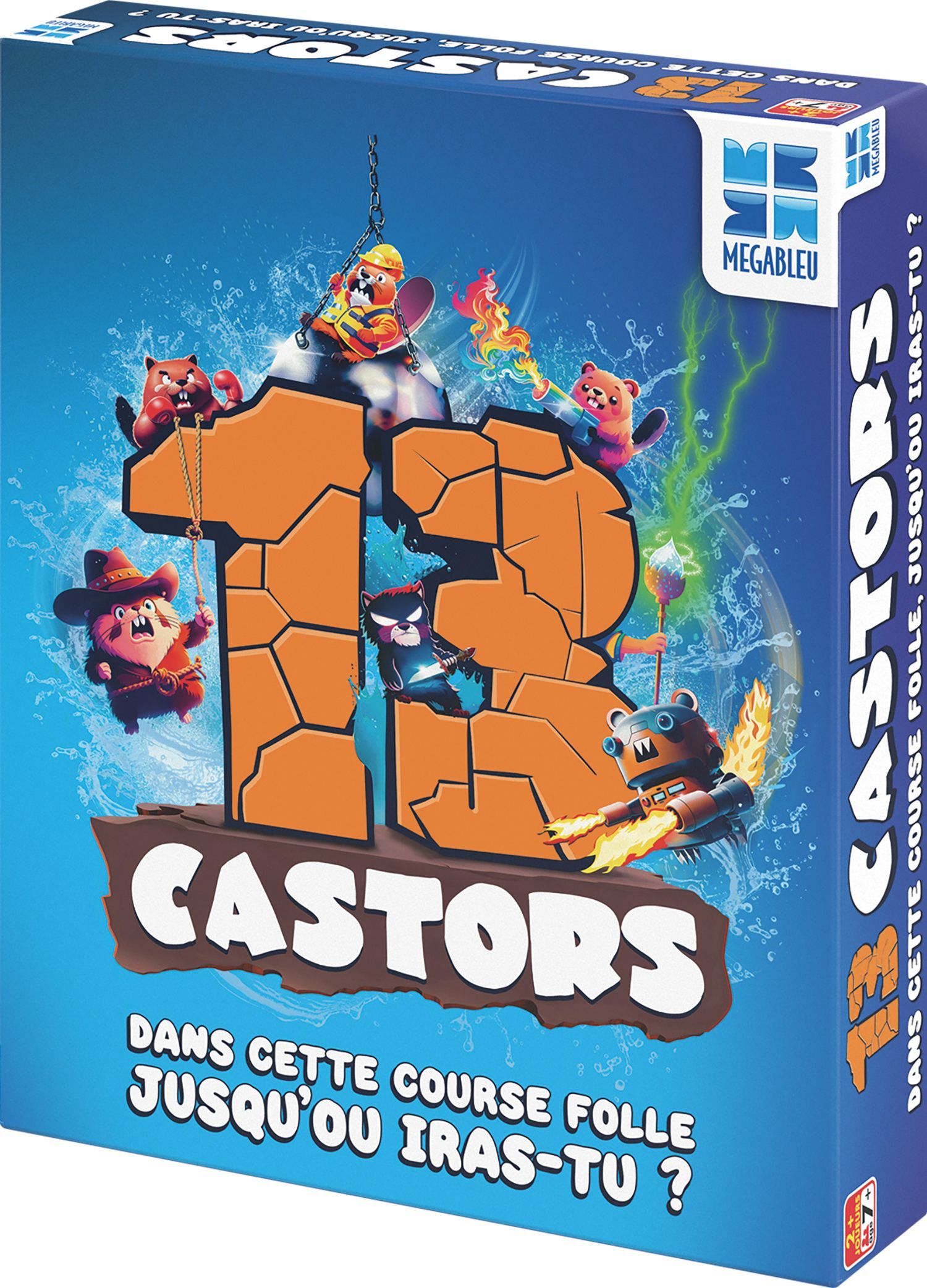 Board game - MEGABLEU - 13 Beavers - Beaver race with predictions and bonuses