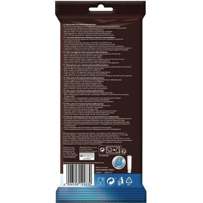 MELITTA Filter cartridge PRO AQUA for Caffeo