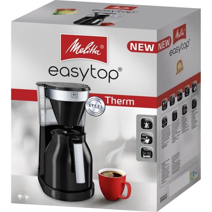 Melitta Easy Top Therm II 1023-08 - Filter coffee 1L - 1050 W - Black