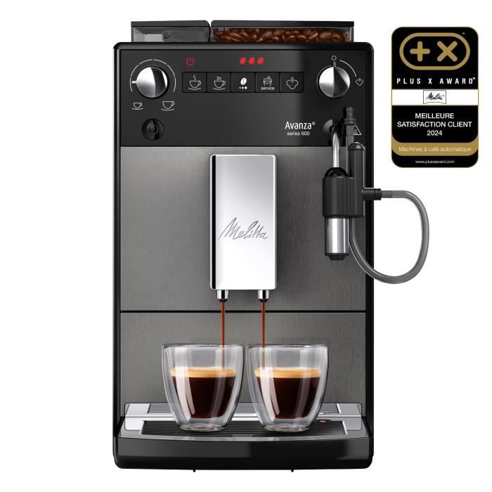 Coffee machine - MELITTA - Avanza F270-100 - 1.5 L water tank - 250 g bean container - 1450 W - Titanium gray