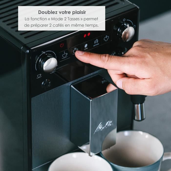 Coffee machine - MELITTA - Avanza F270-100 - 1.5 L water tank - 250 g bean container - 1450 W - Titanium gray