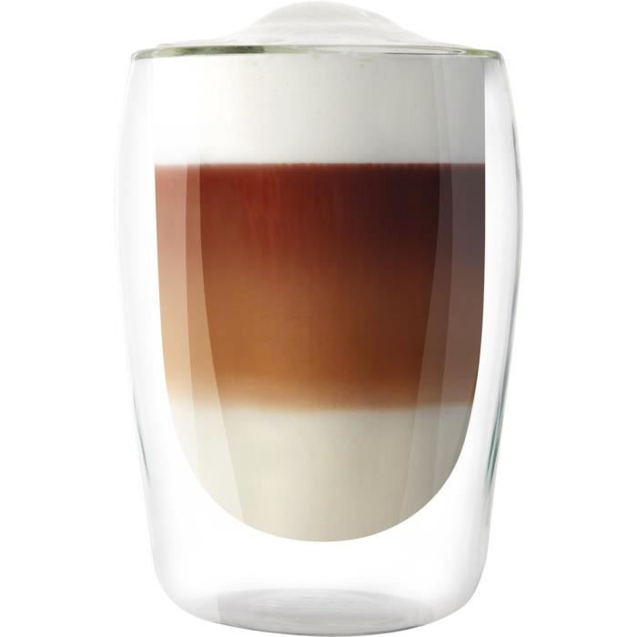 MELITTA Set of 2 borosilicate glasses for latte Machiatto 300 ml transparent