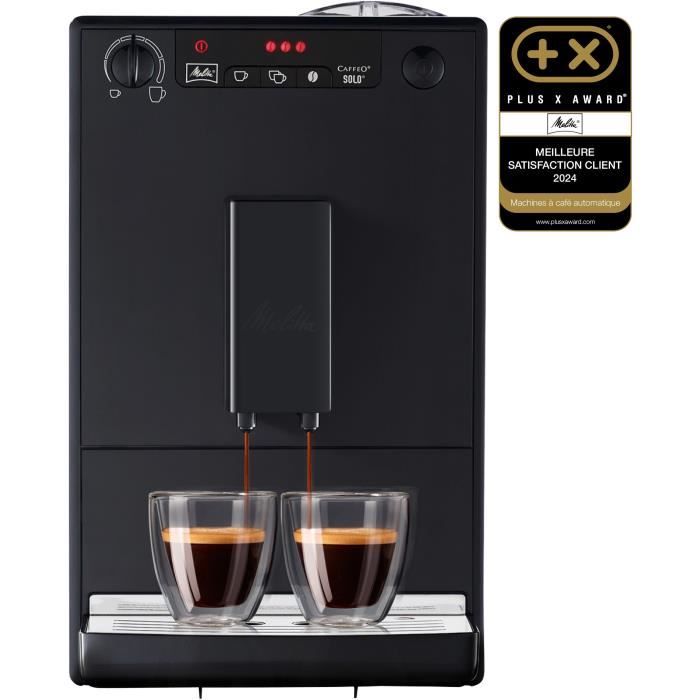 MELITTA E950-222 Automatic espresso machine with Caffeo Solo grinder - Pure Black