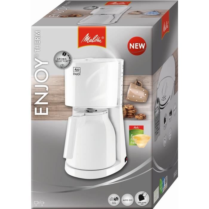 Melitta 1017-05 Filter coffeeiere with insulated cheam Enjoy II Therm - White