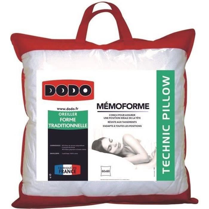 Dodo pillow with memory memory - 60 x 60 cm