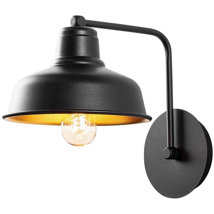 Black Wall Sconce - Black Metal - Industrial Style - Decorative