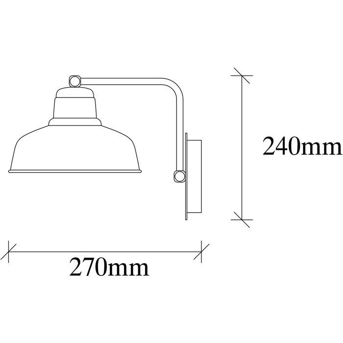 Black Wall Sconce - Black Metal - Industrial Style - Decorative