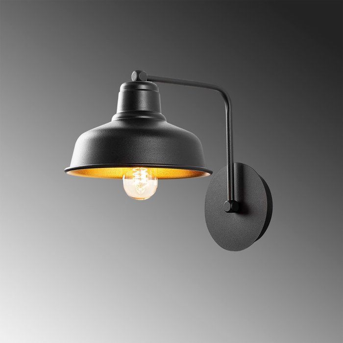 Black Wall Sconce - Black Metal - Industrial Style - Decorative