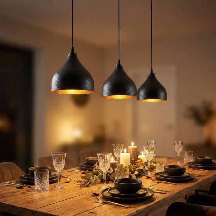 Suspension lustre D BY M.RED Black - Métal - Style contemporain - Raffiné