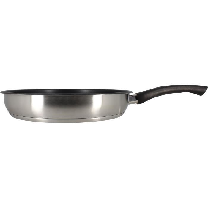 Frying pan - MENASTYL - 6020246 - Stainless steel - 24 cm - Suitable for all hobs including induction