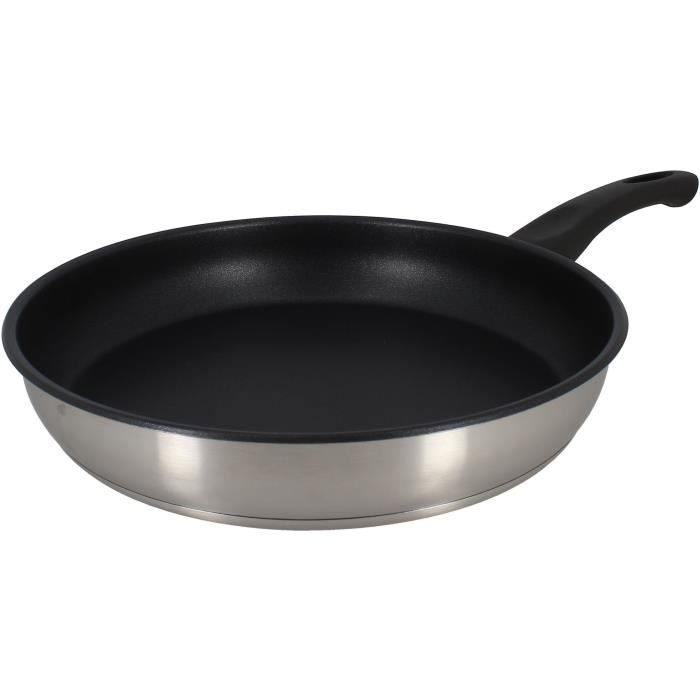 Frying pan - MENASTYL - 6020246 - Stainless steel - 24 cm - Suitable for all hobs including induction