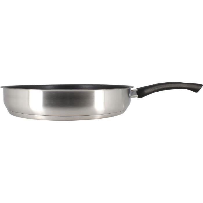 Frying pan - MENASTYL - 6020247 - Stainless steel - 28 cm - Suitable for all hobs including induction