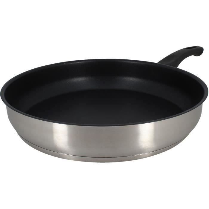 Frying pan - MENASTYL - 6020247 - Stainless steel - 28 cm - Suitable for all hobs including induction