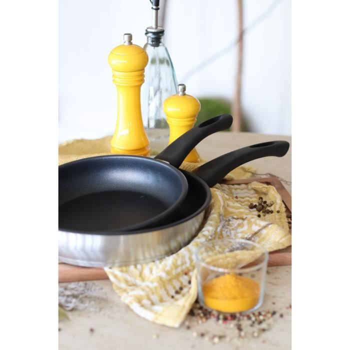 Frying pan - MENASTYL - 6020247 - Stainless steel - 28 cm - Suitable for all hobs including induction