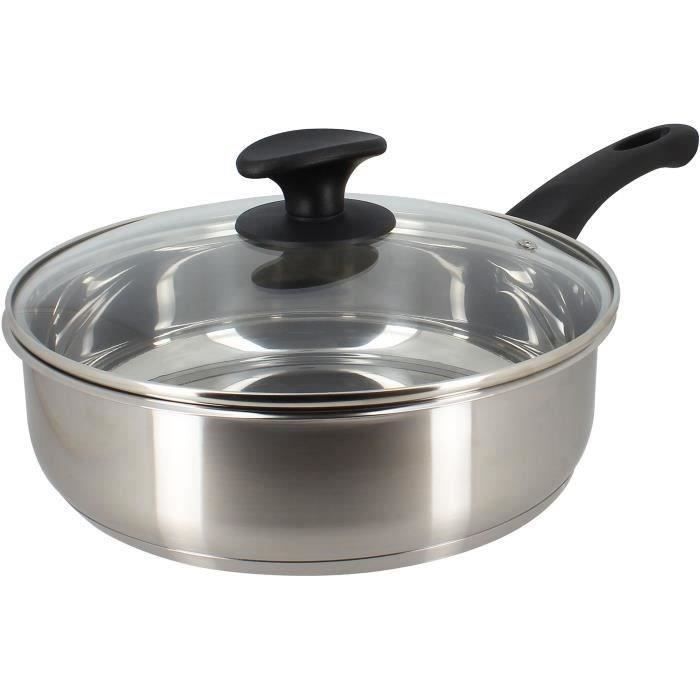 Sauté pan - MENASTYL - 6020248 - Stainless steel - 28 cm - Suitable for all hobs including induction