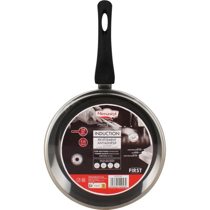 Sauté pan - MENASTYL - 6020248 - Stainless steel - 28 cm - Suitable for all hobs including induction