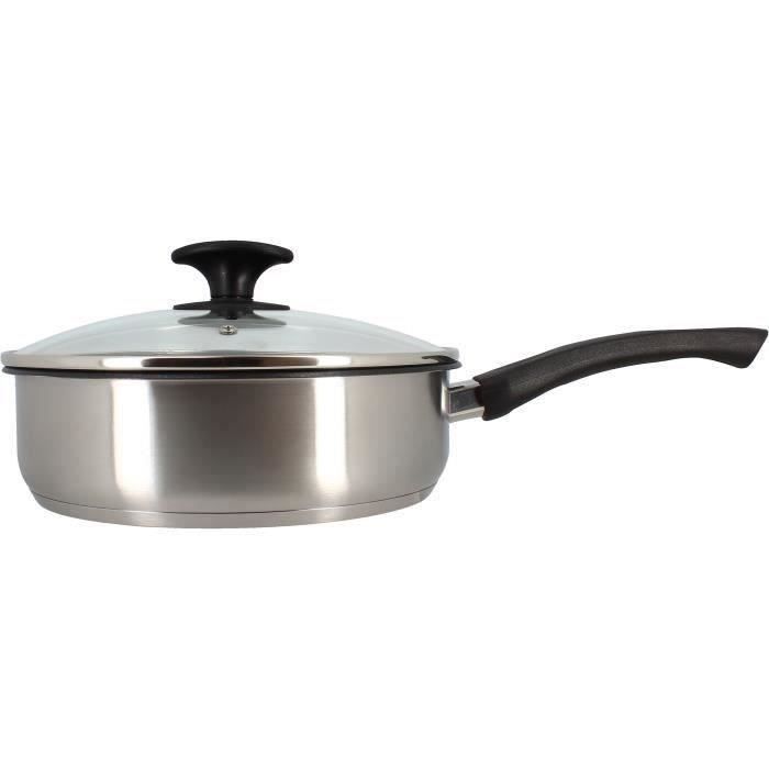 Sauté pan - MENASTYL - 6020248 - Stainless steel - 28 cm - Suitable for all hobs including induction