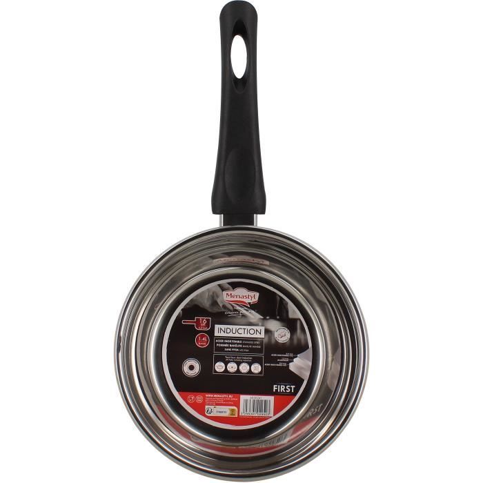 Casserole - MENASTYL - 6020241 - Stainless steel - 16 cm - Suitable for all heat sources including induction