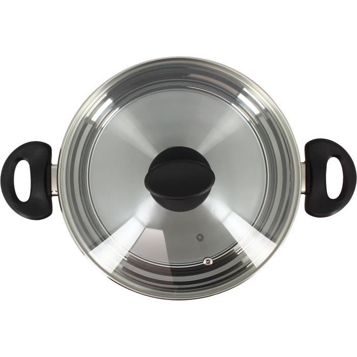 Dutch oven - MENASTYL - 6020256 - Stainless steel - 24 cm - Suitable for all heat sources including induction