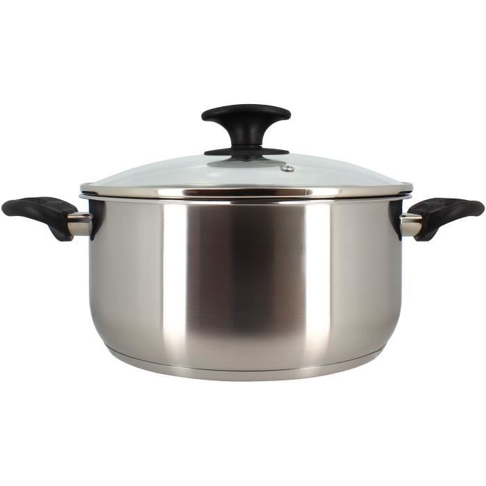 Dutch oven - MENASTYL - 6020256 - Stainless steel - 24 cm - Suitable for all heat sources including induction