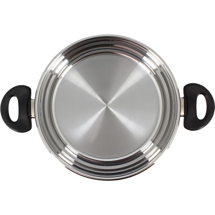 Dutch oven - MENASTYL - 6020256 - Stainless steel - 24 cm - Suitable for all heat sources including induction