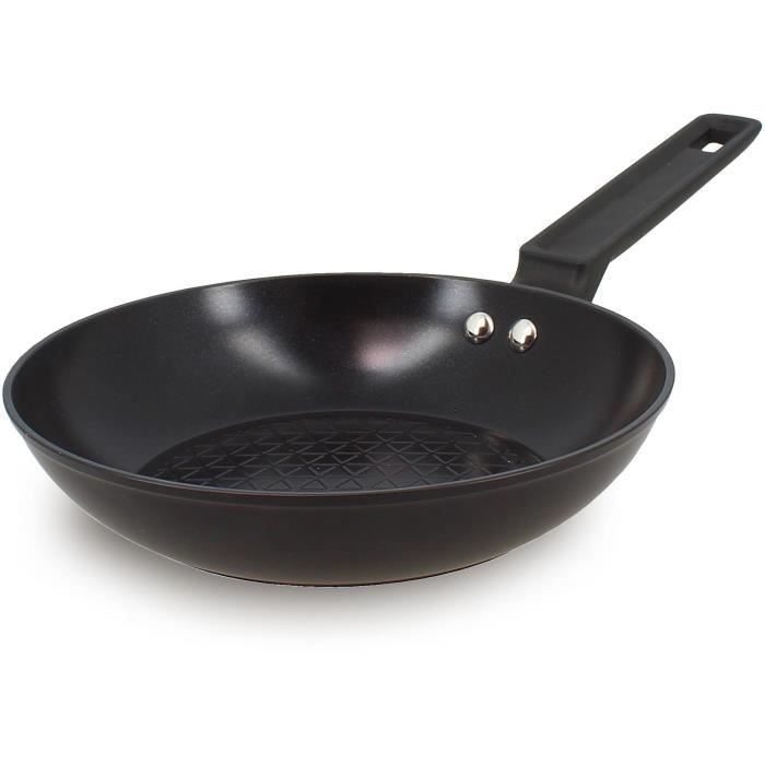 Frying pan - MENASTYL - 6020635 - Forged aluminum - 20 cm - Black - Suitable for all hobs including induction