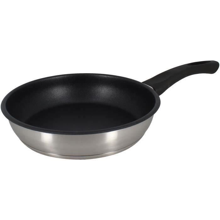 Frying pan - MENASTYL - 6020244 - Stainless steel - 20 cm - Suitable for all hobs including induction