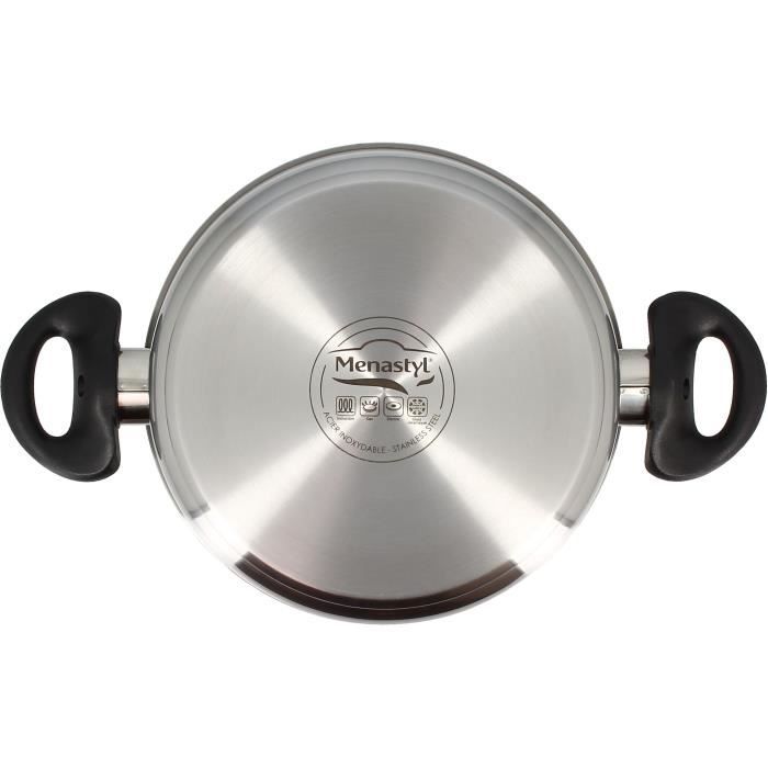 Dutch oven - MENASTYL - First 20 cm - Stainless steel - Suitable for all hobs including induction