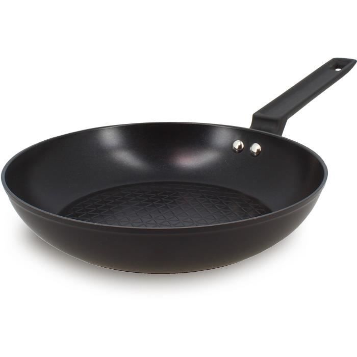 Frying pan - MENASTYL - 6020636 - Forged aluminum - 24 cm - Black - Suitable for all hobs including induction