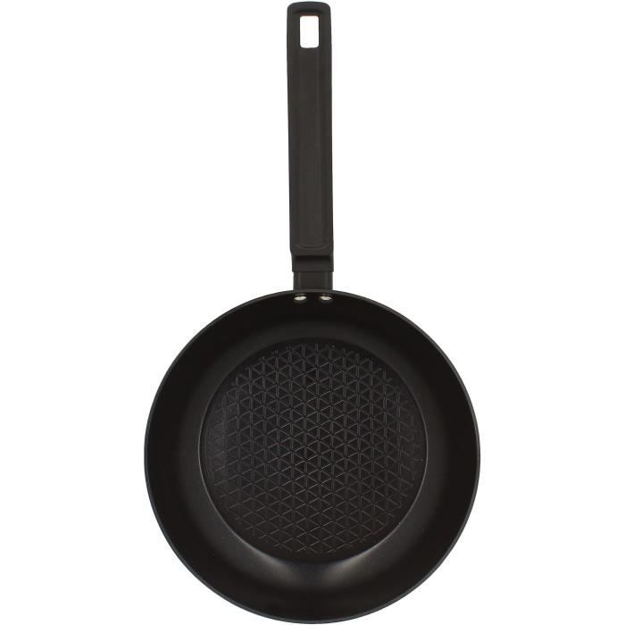 Frying pan - MENASTYL - 6020636 - Forged aluminum - 24 cm - Black - Suitable for all hobs including induction