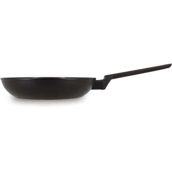 Frying pan - MENASTYL - 6020636 - Forged aluminum - 24 cm - Black - Suitable for all hobs including induction