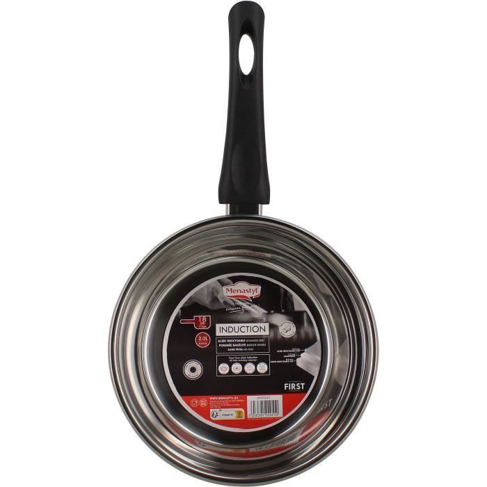 Casserole - MENASTYL - 6020242 - Stainless steel - 18 cm - Suitable for all heat sources including induction