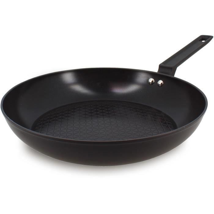 Frying pan - MENASTYL - 6020638 - Forged aluminum - 28 cm - Black - Suitable for all hobs including induction
