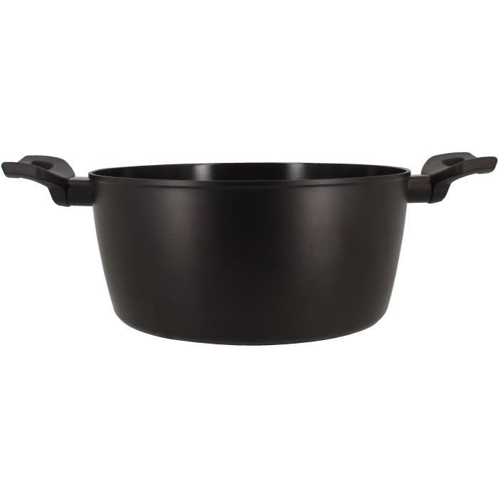 Dutch oven - MENASTYL - 6020647 - Forged aluminum - 24 cm - Black - Suitable for all heat sources including induction