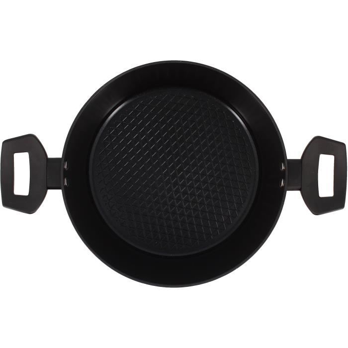 Dutch oven - MENASTYL - 6020647 - Forged aluminum - 24 cm - Black - Suitable for all heat sources including induction