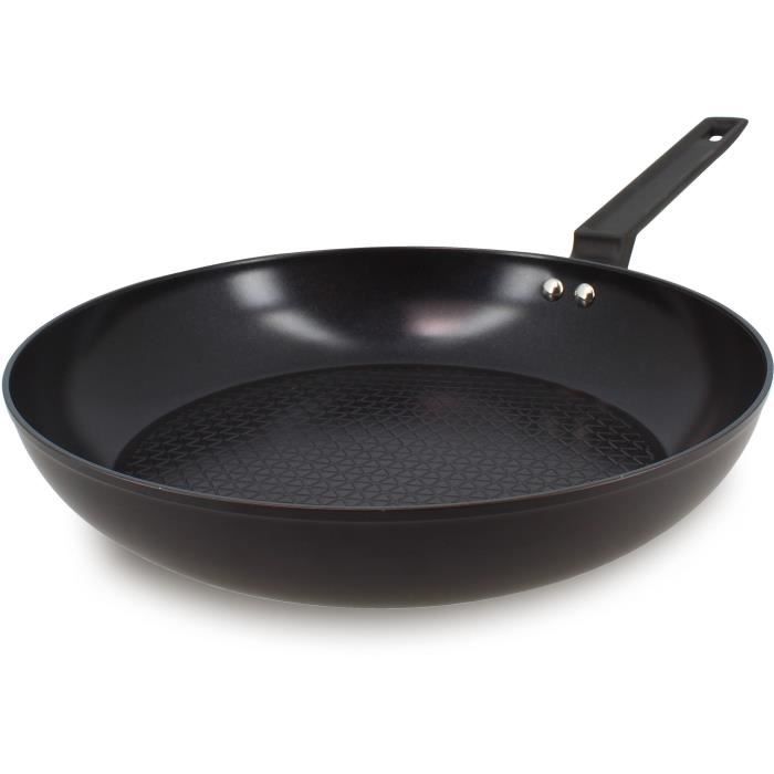 Frying pan - MENASTYL - 6020639 - Forged aluminum - 30 cm - Black - Suitable for all hobs including induction