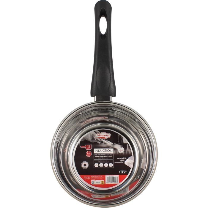Casserole - MENASTYL - 6020240 - Stainless steel - 14 cm - Suitable for all heat sources including induction
